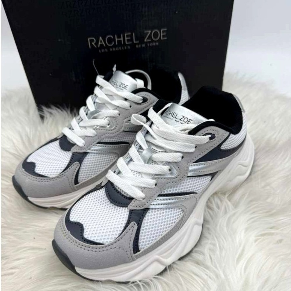 Rachel Zoe Chuck Sneakers – Women's Size 7 – White & Gold – Brand New in Box